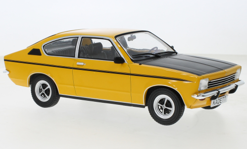 Opel Kadett C Coupe SR 1975 Donkergeel/Zwart - 1:18